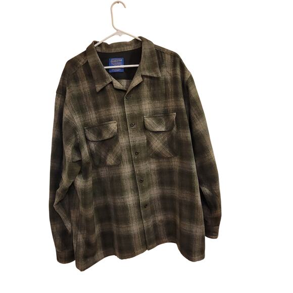 Pendleton Other - Pendleton Gray  Plaid Shirt 100% Virgin Wool Men's Size XXL RN 29665